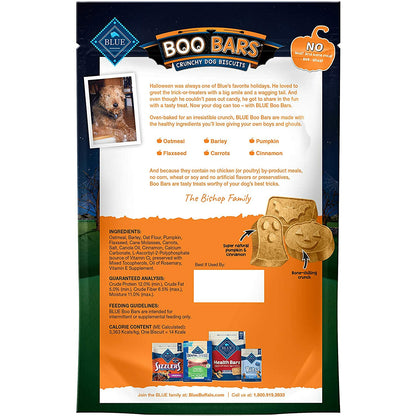 Blue Halloween Boo Bars Pumpkin & Cinnamon Dog Treats  Dog Treats  | PetMax Canada