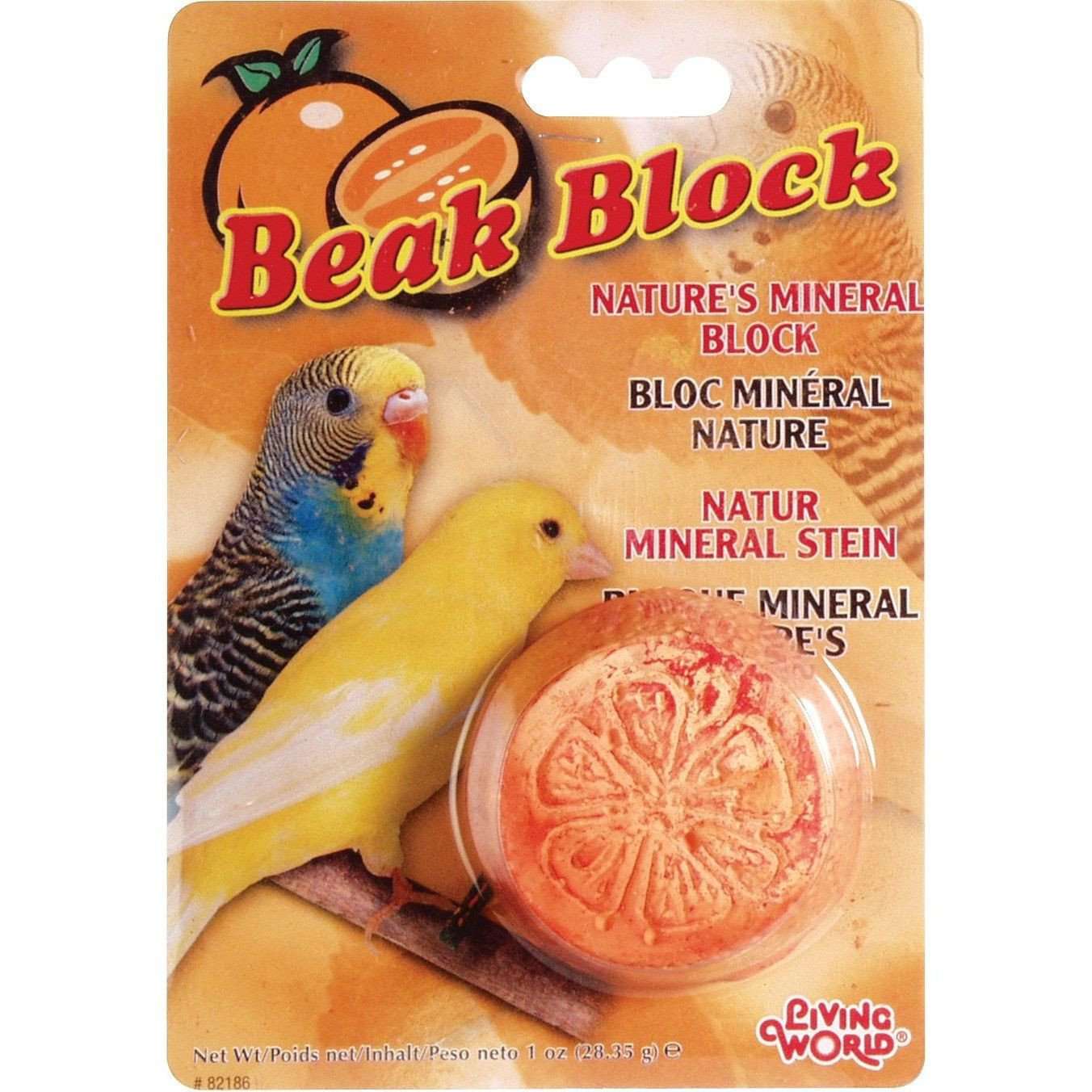 Living World Mineral Block Orange  Bird Treats  | PetMax Canada