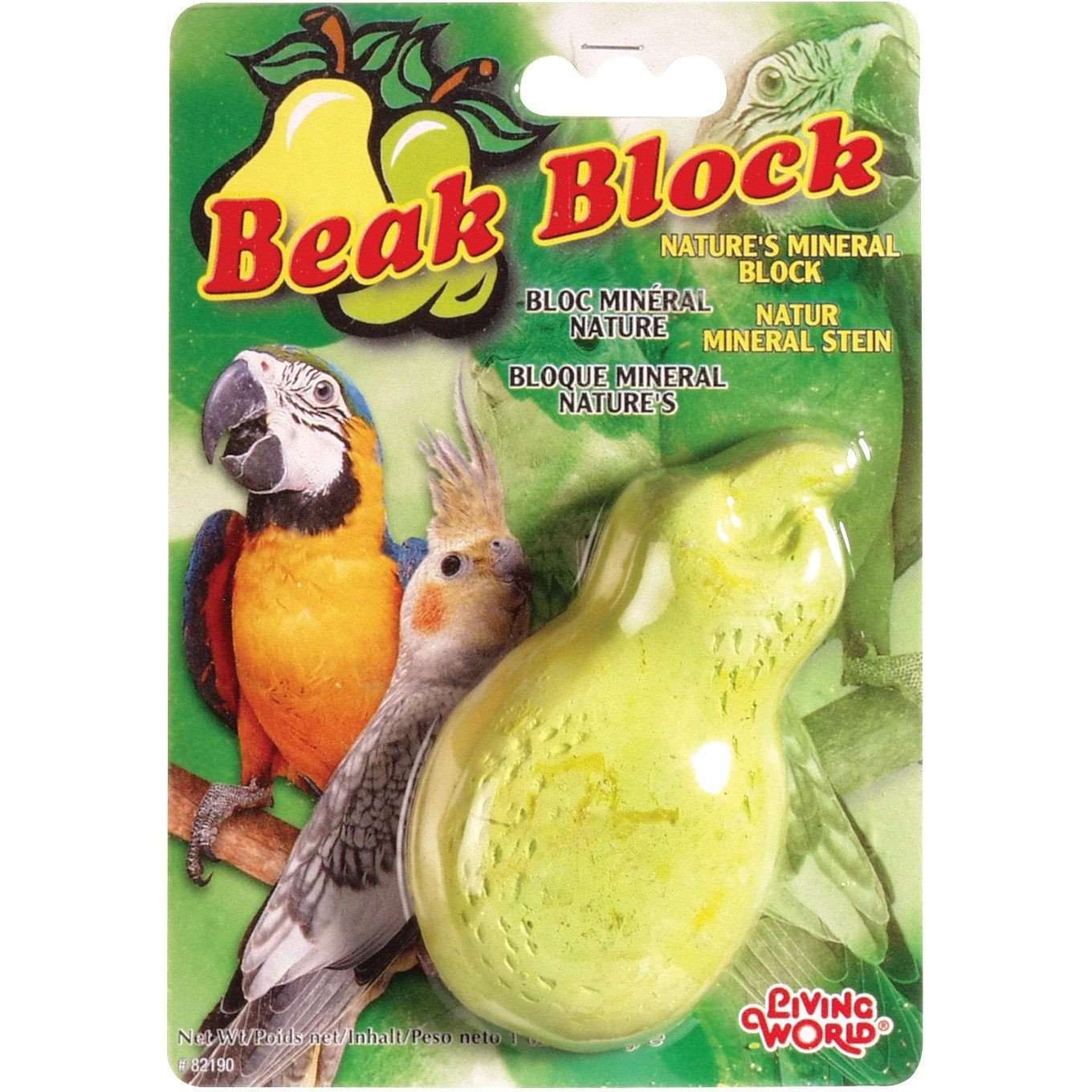 Living World Mineral Block Pear  Bird Treats  | PetMax Canada