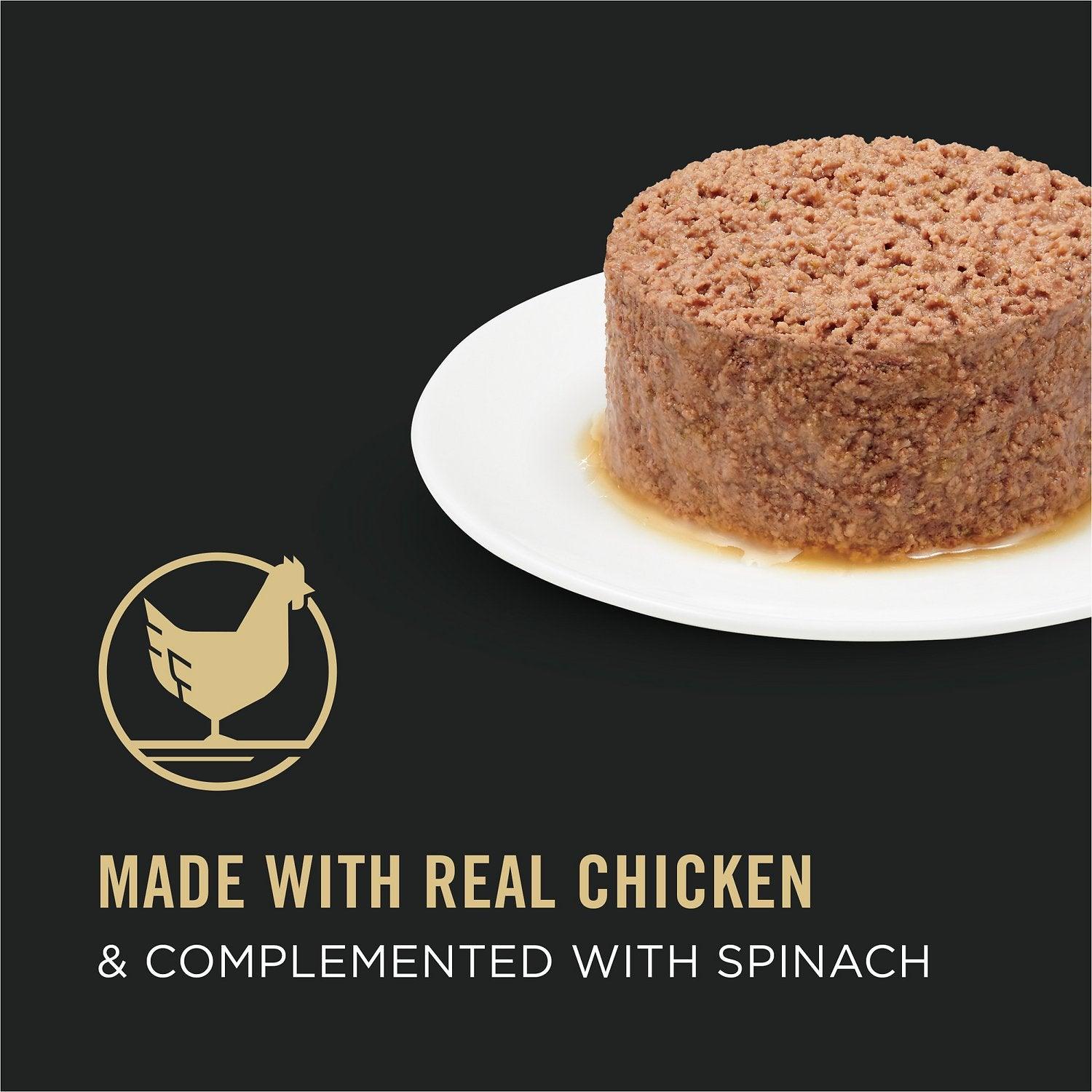 Purina Pro Plan Grain Free Chicken & Spinach Entrée Classic Wet Cat Food - 156g - Canned Cat Food - Purina Pro Plan - PetMax Canada