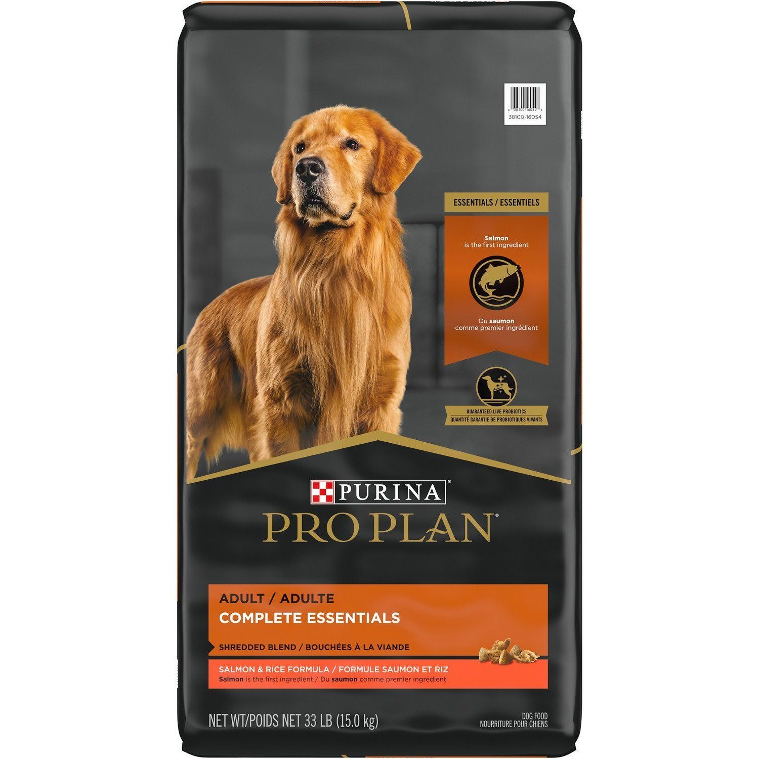 Purina Pro Plan High Protein Dog Food With Probiotics for Dogs Shredded Blend Salmon & Rice Formula 15 Kg Dog Food 15 Kg | PetMax Canada