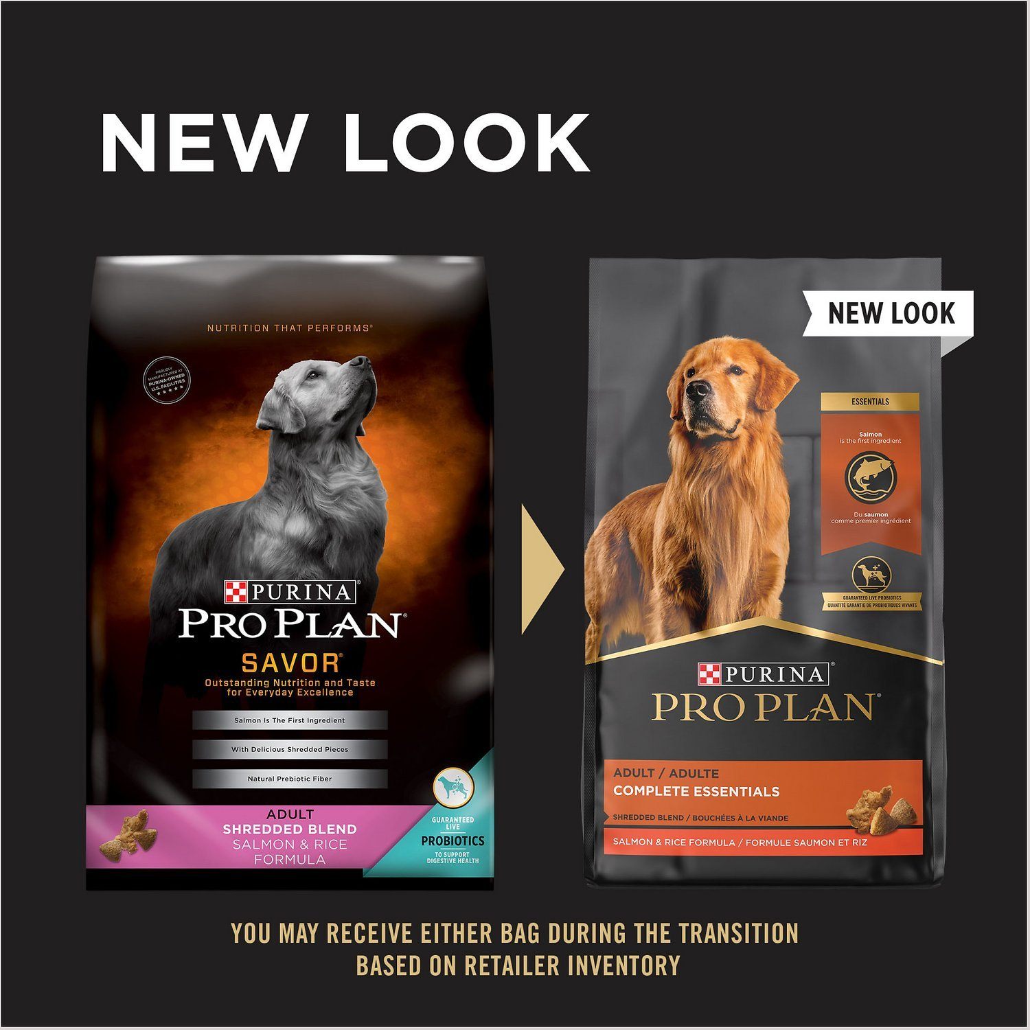 Purina Pro Plan High Protein Dog Food With Probiotics for Dogs Shredded Blend Salmon & Rice Formula  Dog Food  | PetMax Canada