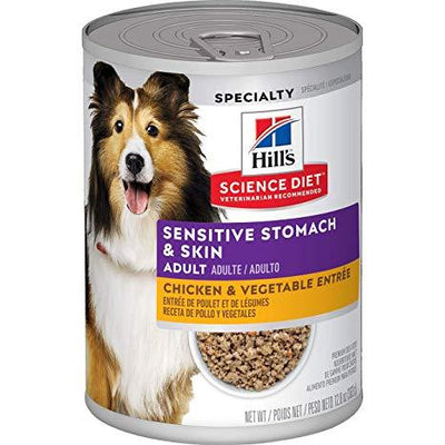 Hill's Science Diet Adult Sensitive Stomach & Skin Chicken & Vegetable Entrée Canned Dog Food  Canned Dog Food  | PetMax Canada