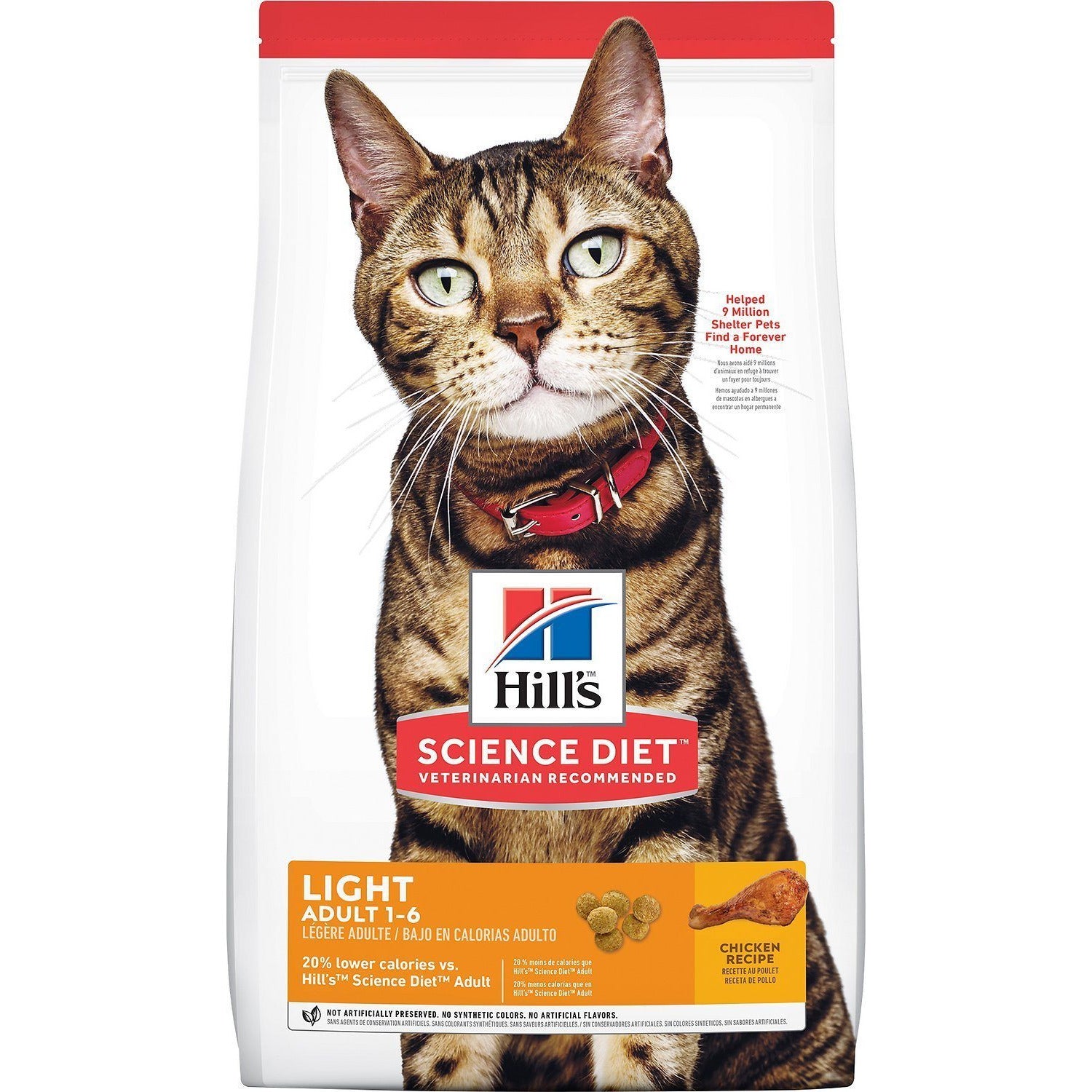 Hill's Science Diet Dry Cat Food, Adult, Light for Healthy Weight & Weight Management, Chicken Recipe  Cat Food  | PetMax Canada