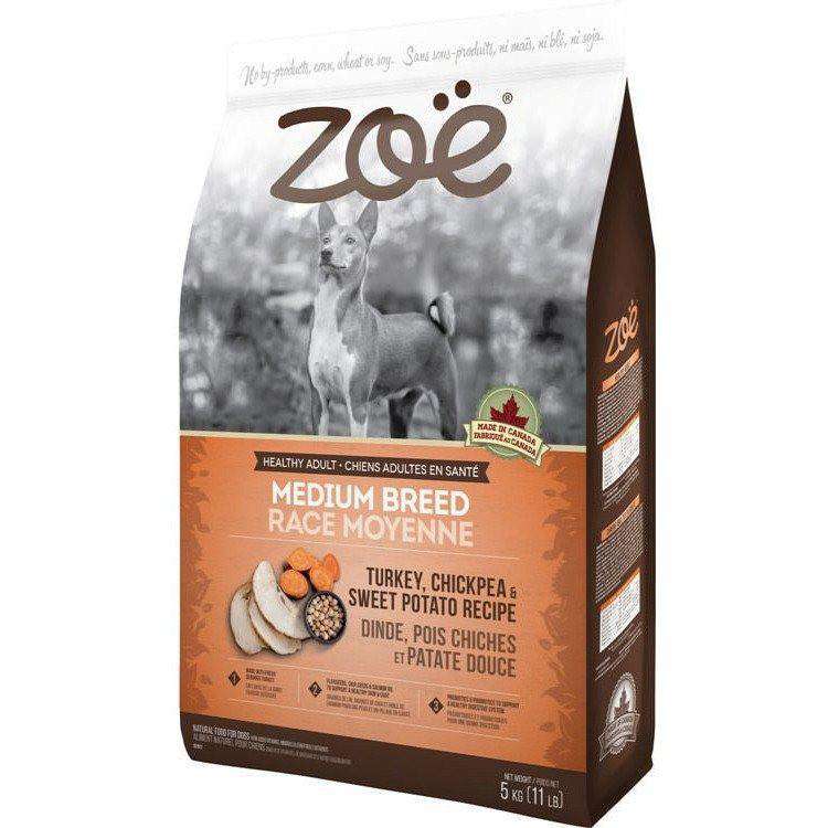 Zoe Dog Adult Medium Breed Turkey, Chickpea, Potato  Dog Food  | PetMax Canada