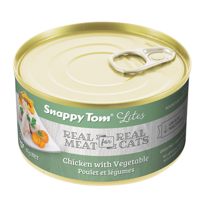 Snappy Tom Wet Cat Food Lites Chicken With Vegetables  Canned Cat Food  | PetMax Canada