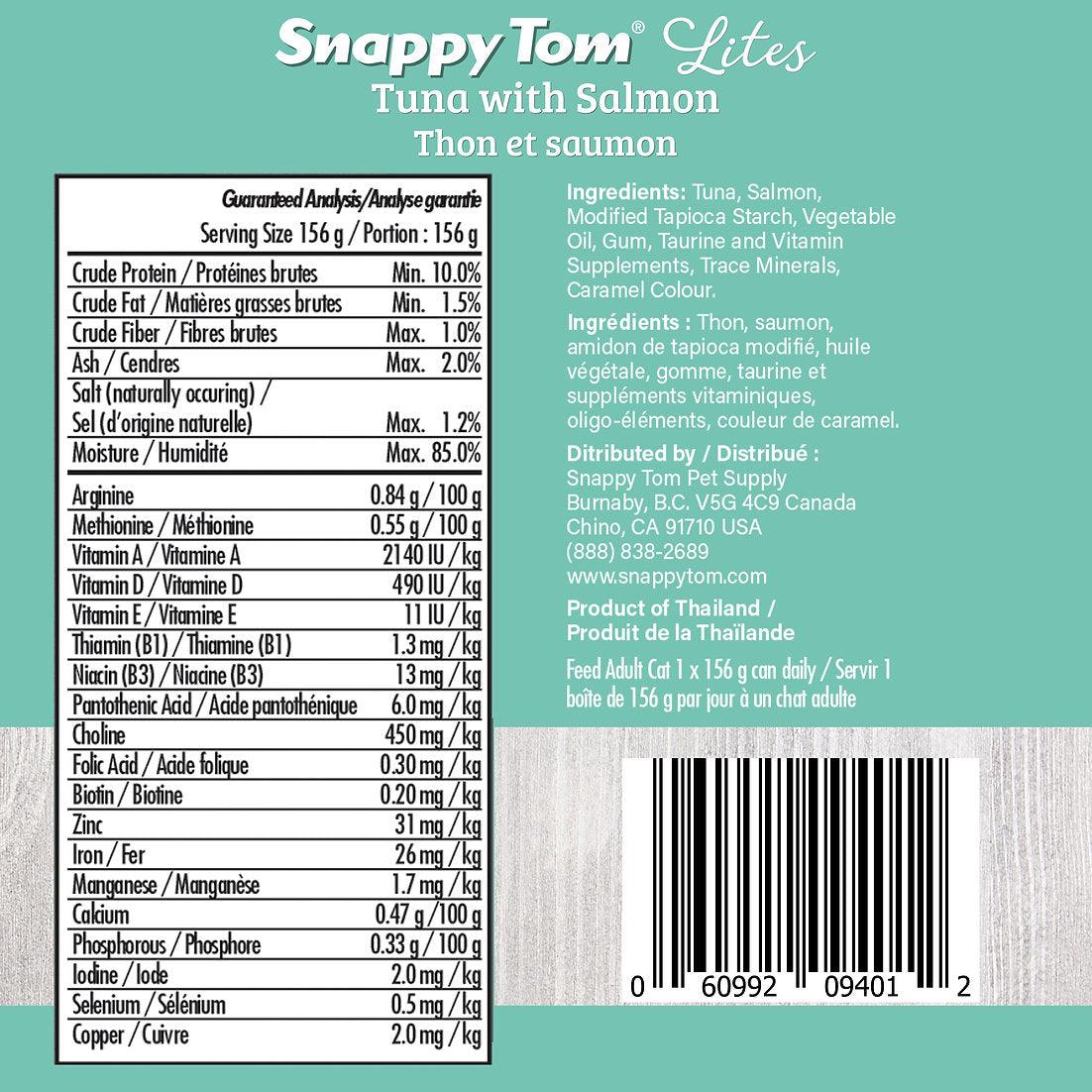 Snappy Tom Wet Cat Food Lites Tuna With Salmon - 85g - Canned Cat Food - Snappy Tom - PetMax Canada