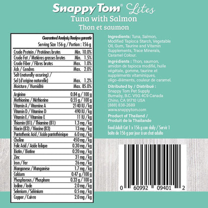 Snappy Tom Wet Cat Food Lites Tuna With Salmon - 85g - Canned Cat Food - Snappy Tom - PetMax Canada