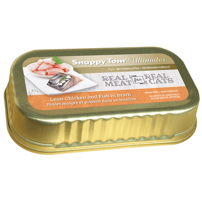 Snappy Tom Wet Cat Food Ultimates Lean Chicken & Fish In Broth - 85g - Canned Cat Food - Snappy Tom - PetMax Canada