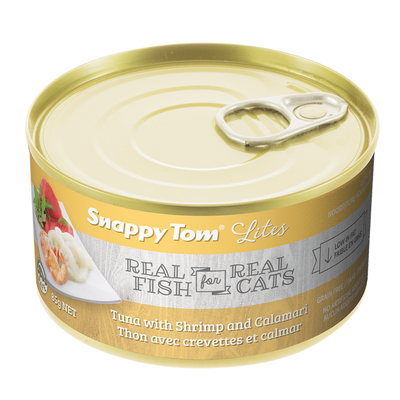 Snappy Tom Wet Cat Food Lites Tuna With Shrimp & Calamari  Canned Cat Food  | PetMax Canada