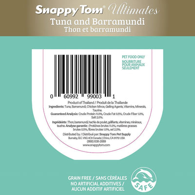 Snappy Tom Wet Cat Food Ultimates Tuna & Barramundi - 85g - Canned Cat Food - Snappy Tom - PetMax Canada