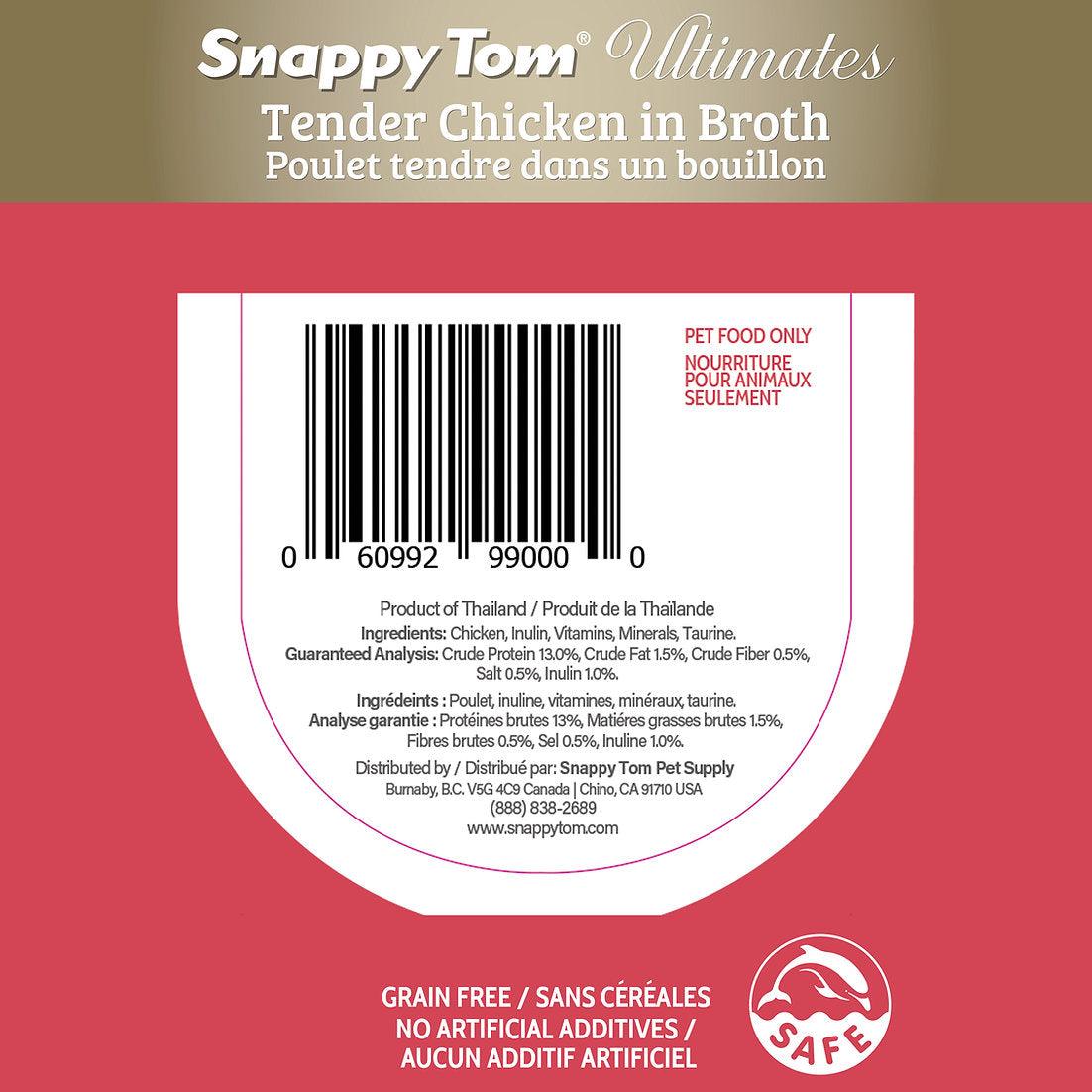 Snappy Tom Wet Cat Food Ultimates Tender Chicken In Broth - 85g - Canned Cat Food - Snappy Tom - PetMax Canada
