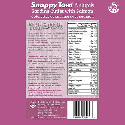 Snappy Tom Wet Cat Food Natural Pouches Sardine With Salmon - 100g - Canned Cat Food - Snappy Tom - PetMax Canada