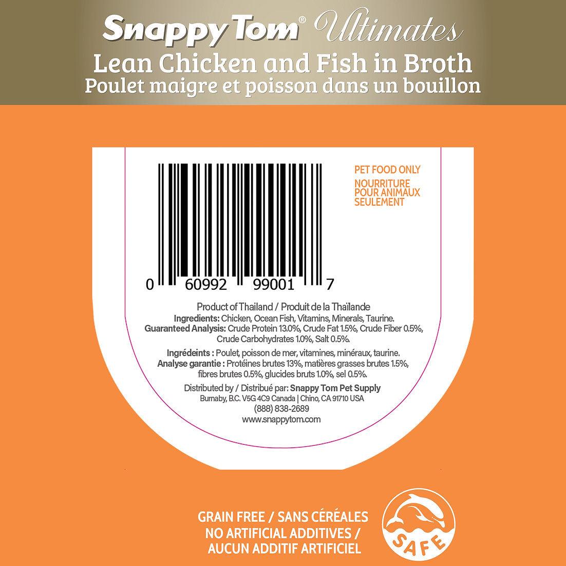 Snappy Tom Wet Cat Food Ultimates Lean Chicken & Fish In Broth - 85g - Canned Cat Food - Snappy Tom - PetMax Canada