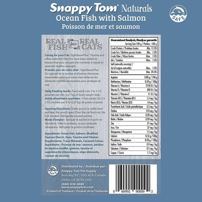 Snappy Tom Wet Cat Food Natural Pouches Ocean Fish Salmon - 100g - Canned Cat Food - Snappy Tom - PetMax Canada