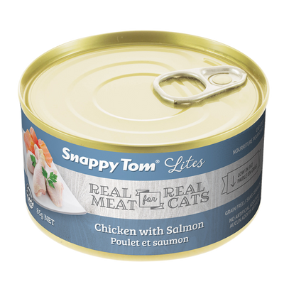 Snappy Tom Wet Cat Food Lites Chicken With Salmon  Canned Cat Food  | PetMax Canada