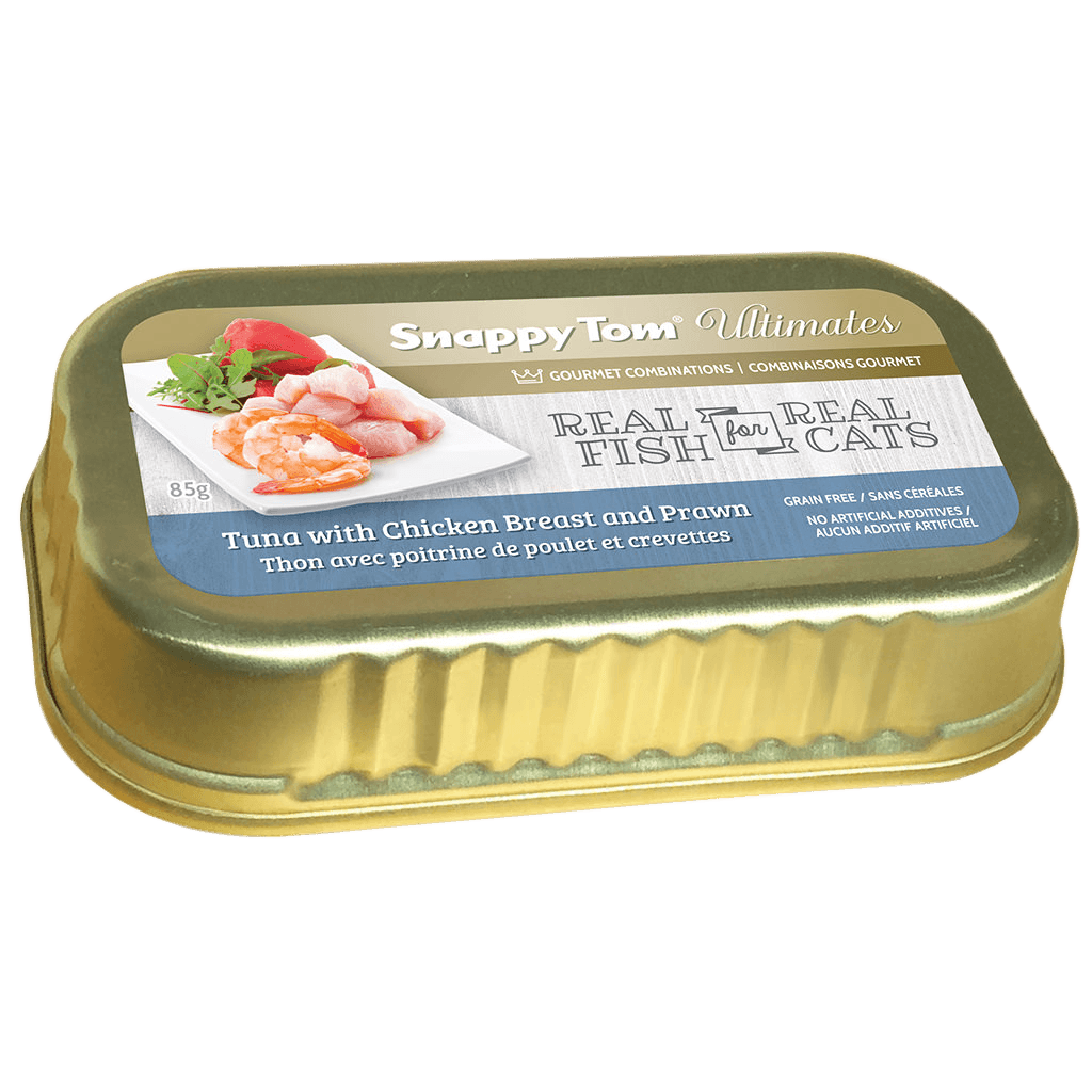 Snappy Tom Wet Cat Food Ultimates Tuna With Chicken Breast & Prawn  Canned Cat Food  | PetMax Canada