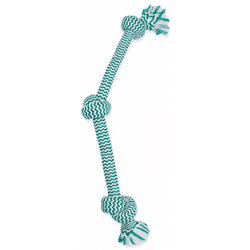 Mammoth Fresh Mint Triple Knot Rope Bone Large - 25 inches Dog Toys Large - 25 inches | PetMax Canada