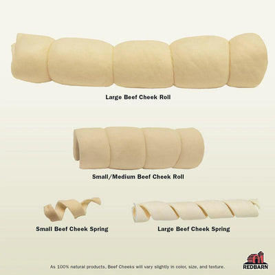 Red Barn Naturals Beef Cheek Roll Dog Treat - Small/Medium - Natural Chews - Red Barn Pet Products - PetMax Canada