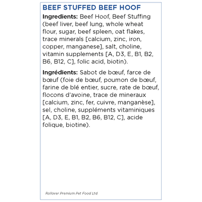 Rollover Stuffed Hoof Beef - Beef - Natural Chews - Rollover - PetMax Canada