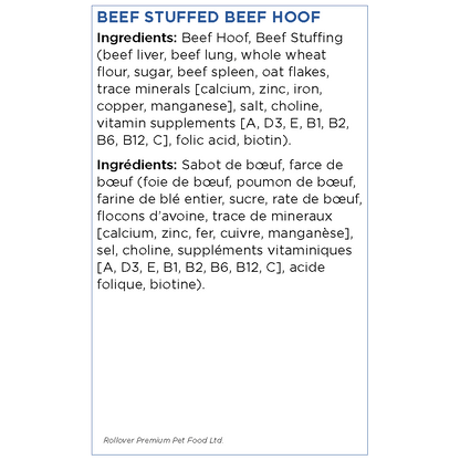 Rollover Stuffed Hoof Beef - Beef - Natural Chews - Rollover - PetMax Canada