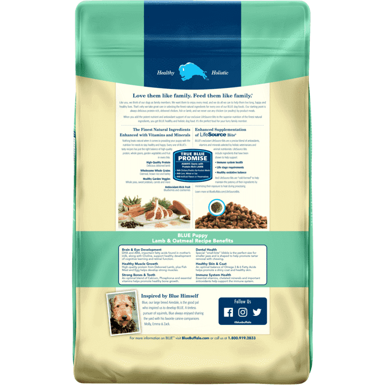 Blue Buffalo Life Protection Puppy Food Lamb & Oatmeal  Dog Food  | PetMax Canada