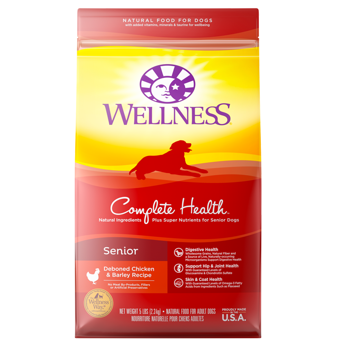 Wellness Complete Health Senior Deboned Chicken & Barley Recipe Dry Dog Food  Dog Food  | PetMax Canada