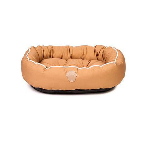 Canada Pooch Rugged Rest Round Tan Dog Bed - In Store Only  Dog Beds  | PetMax Canada
