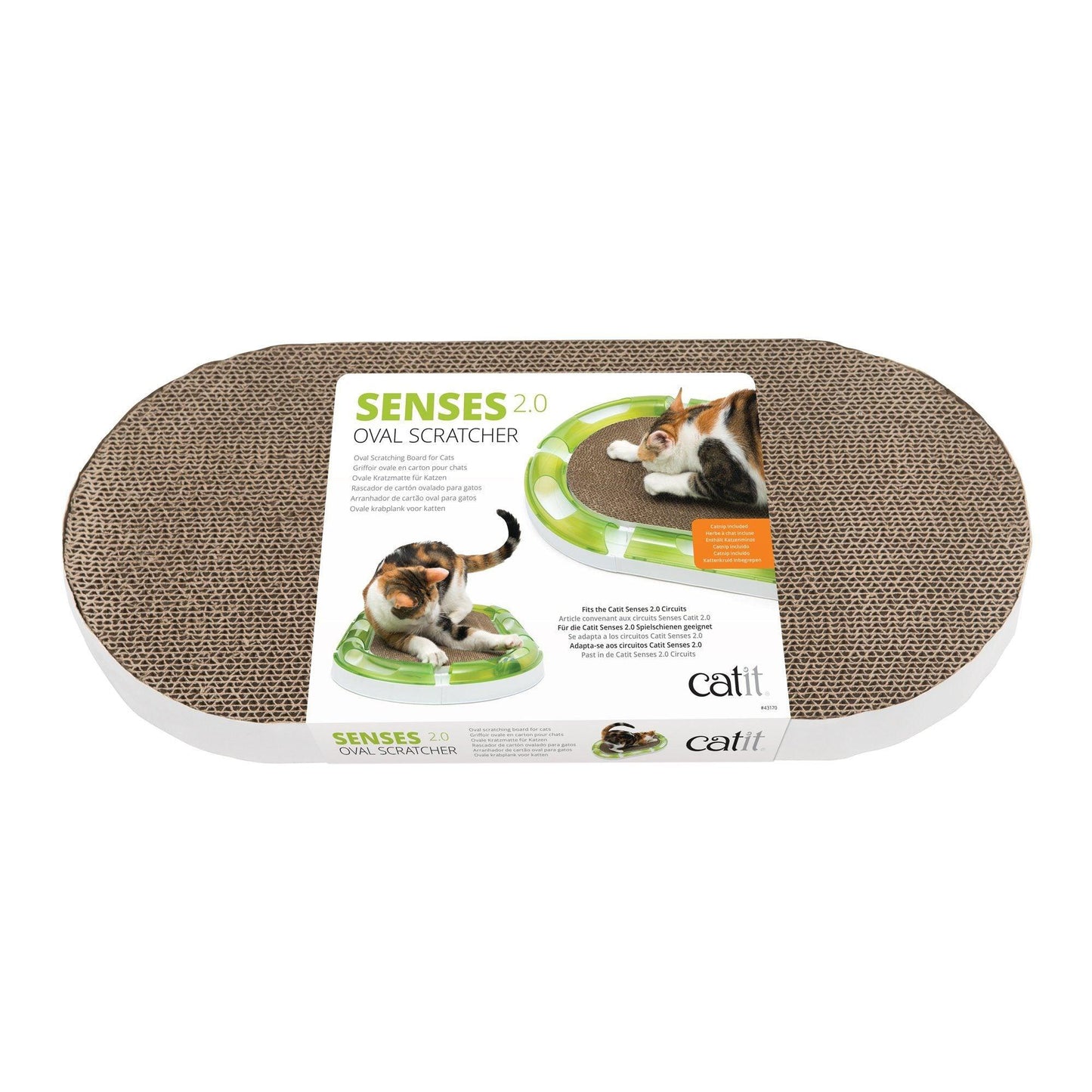 Catit Senses 2.0 Oval Circuit Scratcher  Cat Toys  | PetMax Canada