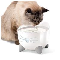 Catit Pixi Fountain White With Stainless Steel - White With Stainless Steel - Cat Fountain - Catit - PetMax Canada