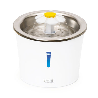 Catit Stainless Steel Flower Fountain  Cat Dishes  | PetMax Canada