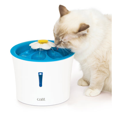 Catit 2.0 Flower Fountain With LED Light  Cat Dishes  | PetMax Canada