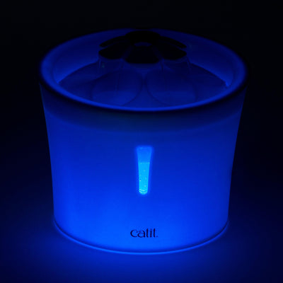 Catit 2.0 Flower Fountain With LED Light - Flower Fountain - Cat Dishes - Catit - PetMax Canada