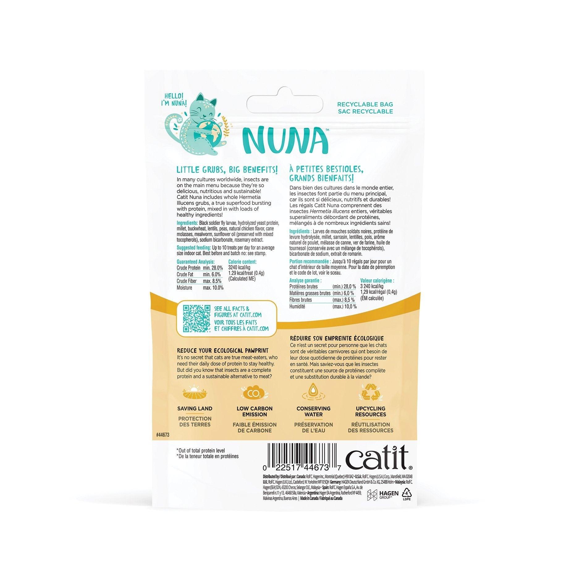 Catit Nuna Cat Treat Insect Protein Medley - 60g - Cat Treats - Catit - PetMax Canada