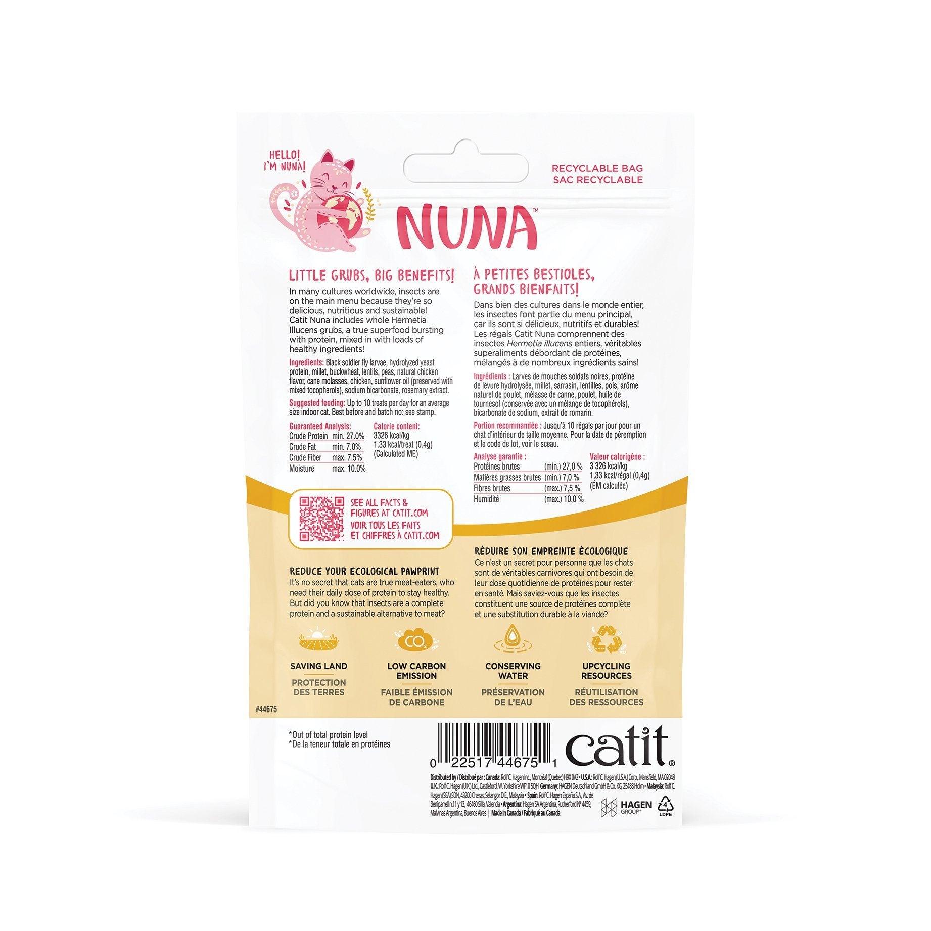 Catit Nuna Cat Treat Insect Protein & Chicken - 60g - Cat Treats - Catit - PetMax Canada