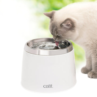 Catit Stainless Steel Top Drinking Fountain - 2L - Cat Dishes - Catit - PetMax Canada