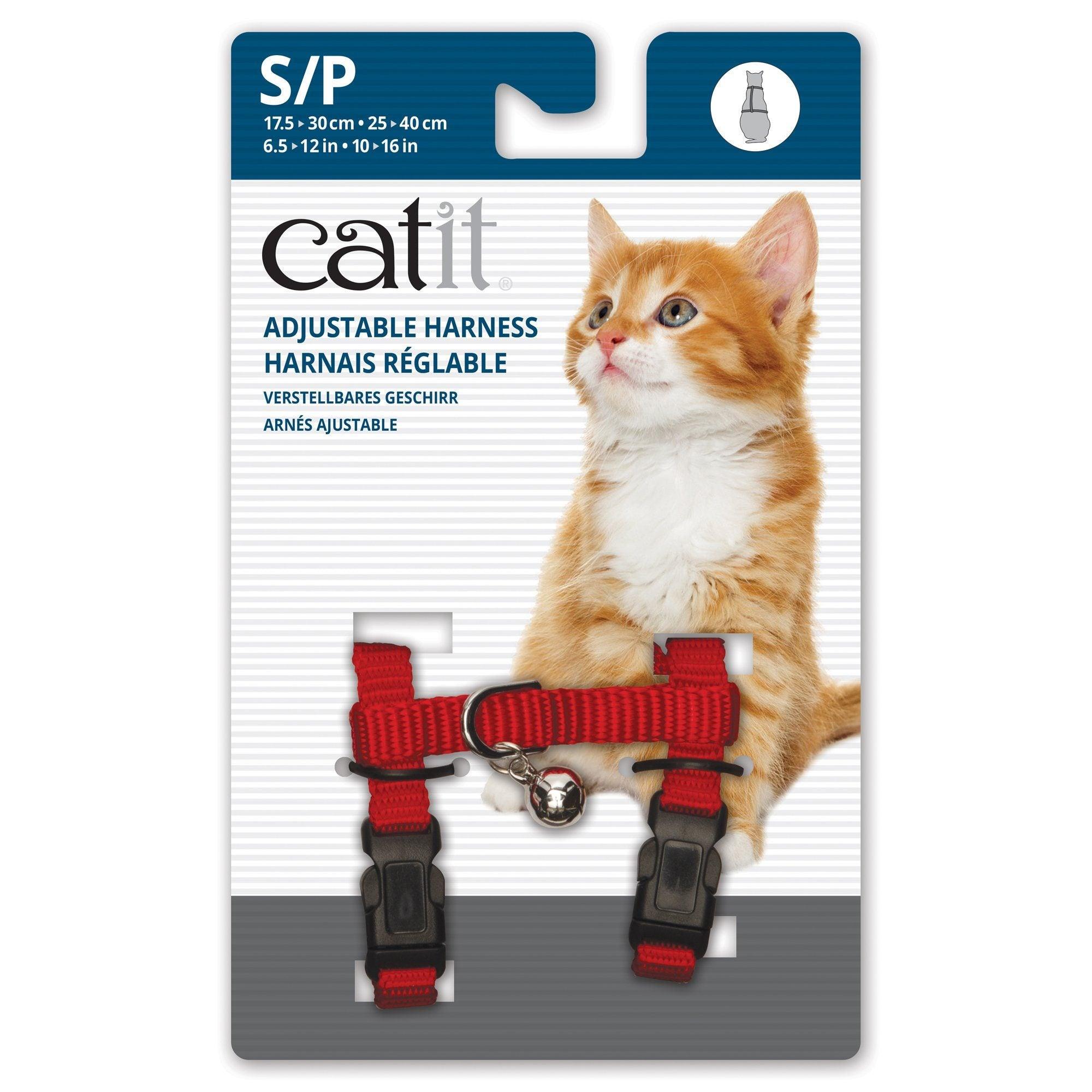 Catit Adjustable Nylon Harness Red - Small - Red - Cat Harness - Catit - PetMax Canada