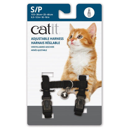 Catit Adjustable Nylon Harness Black - Small - Black - Cat Harness - Catit - PetMax Canada