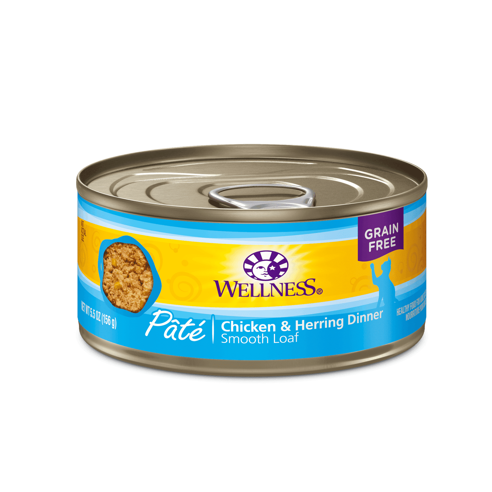 Wellness Complete Health Chicken & Herring Formula Grain-Free Canned Cat Food 155g Canned Cat Food 155g | PetMax Canada