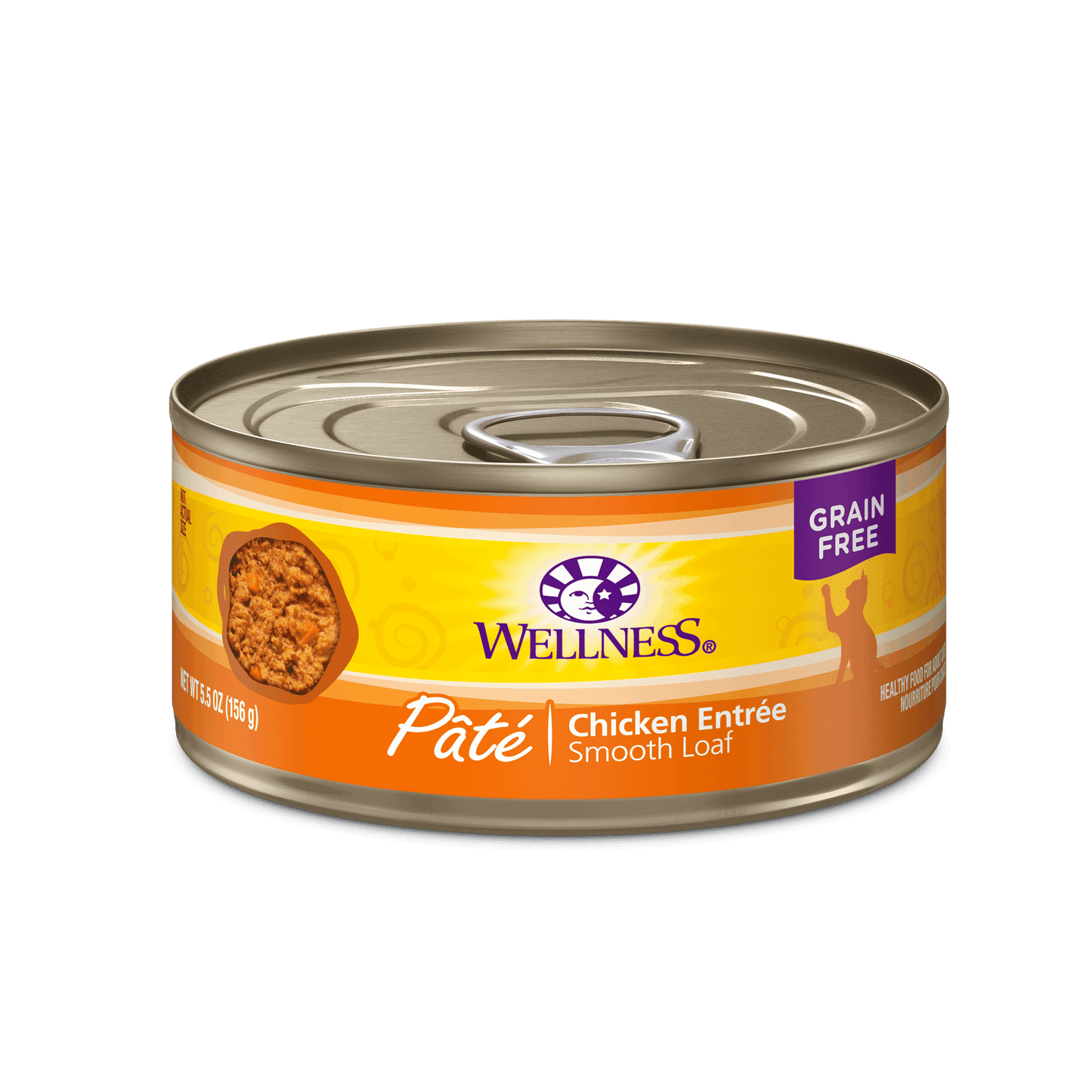 Wellness Complete Health Pate Chicken Entree Grain-Free Canned Cat Food 155g Canned Cat Food 155g | PetMax Canada