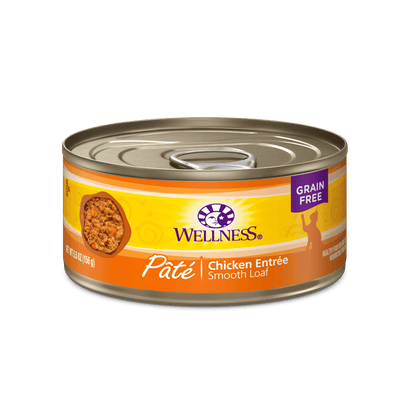 Wellness Complete Health Pate Chicken Entree Grain-Free Canned Cat Food 155g Canned Cat Food 155g | PetMax Canada