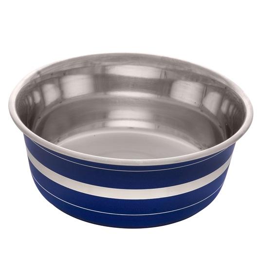 DogIt Stainless Steel Non-Skid Bowl Stripe  Stainless Steel  | PetMax Canada