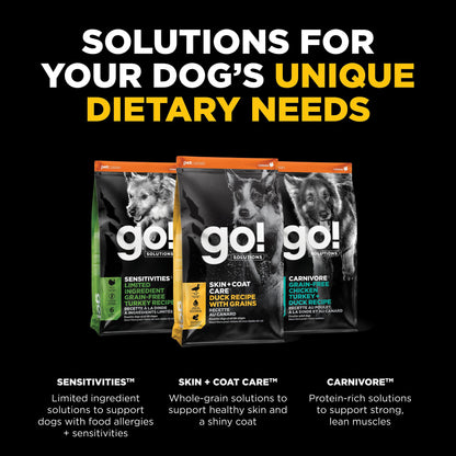 GO! SKIN + COAT CARE Duck Recipe With Grains for dogs - 10 Kg - Dog Food - Go! - PetMax Canada