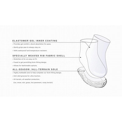 Goo-eez All Terrain All Season Dog Boots Red - 2-Pack / X-Small - Boots - Goo-eez - PetMax Canada