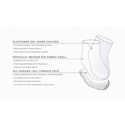 Goo-eez All Terrain All Season Dog Boots Black - 2-Pack / X-Small - Boots - Goo-eez - PetMax Canada