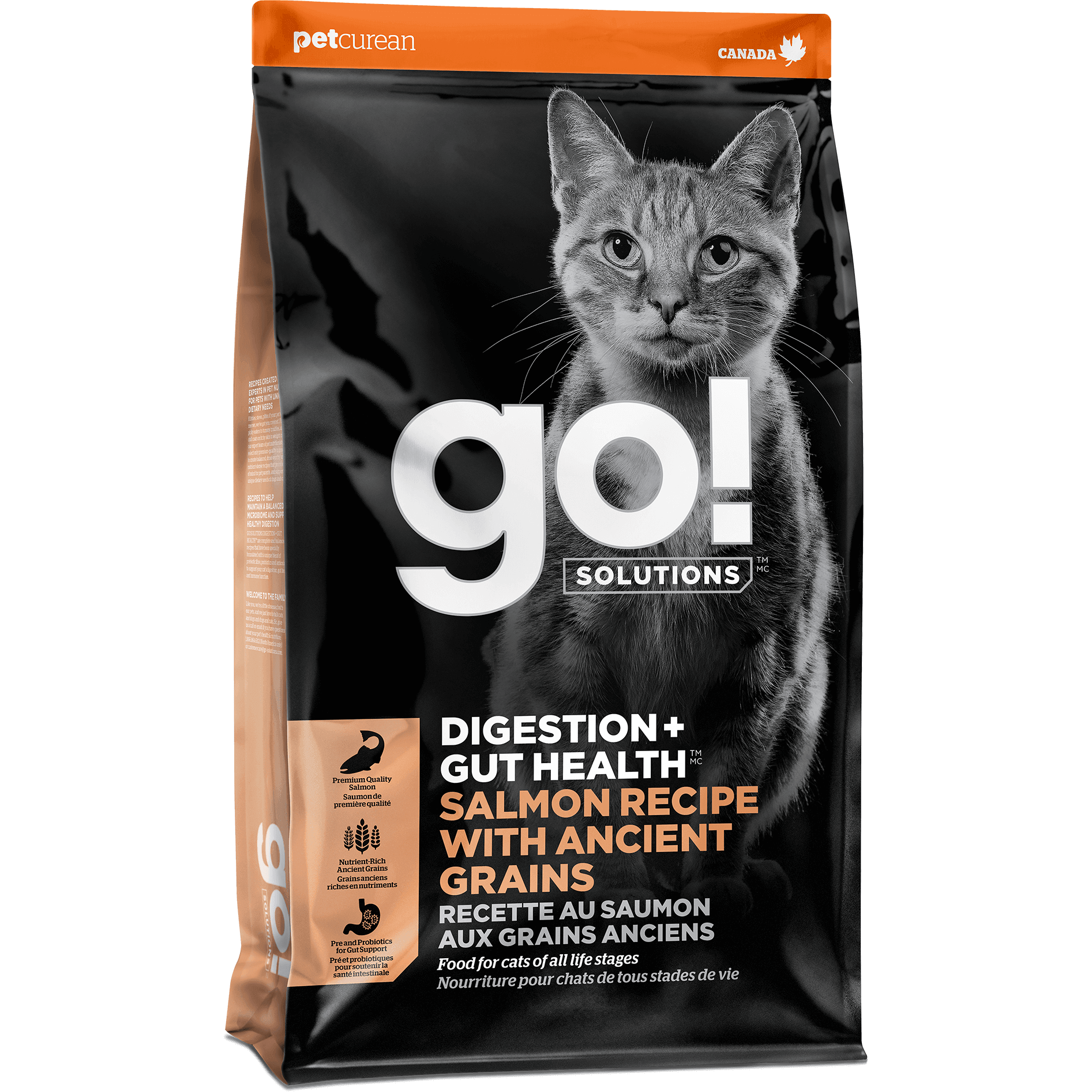 Go! Solutions Ancient Grain Digestion & Gut Health Recipe For Cats - 1.36 Kg - Cat Food - Go! - PetMax Canada