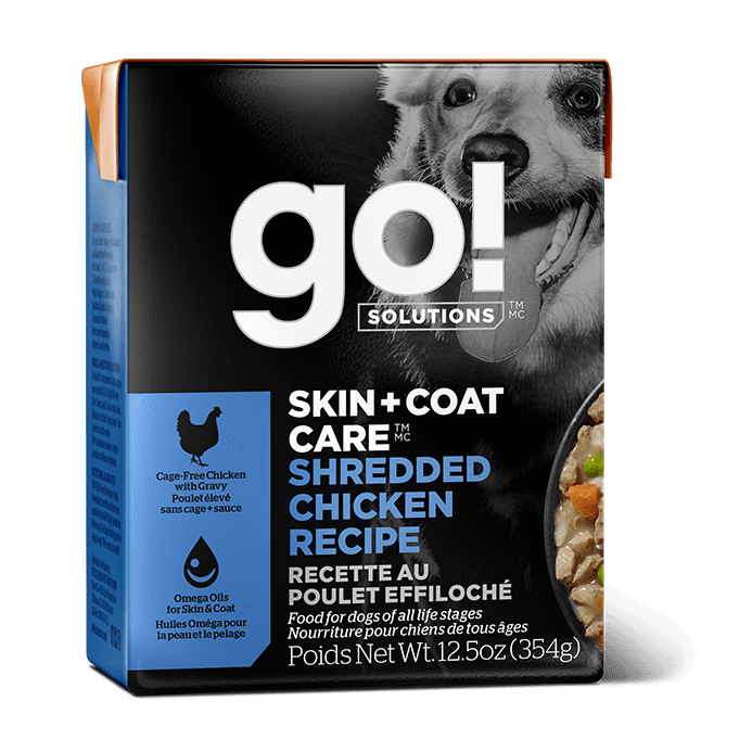 GO! SKIN + COAT CARE Shredded Chicken Recipe for dogs  Canned Dog Food  | PetMax Canada