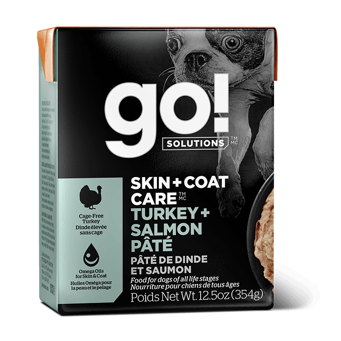 GO! SKIN + COAT CARE Turkey + Salmon Pâté for dogs - 354g - Canned Dog Food - Go! - PetMax Canada