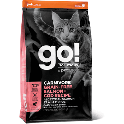 Go! Carnivore Cat Grain Free Salmon & Cod  Cat Food  | PetMax Canada