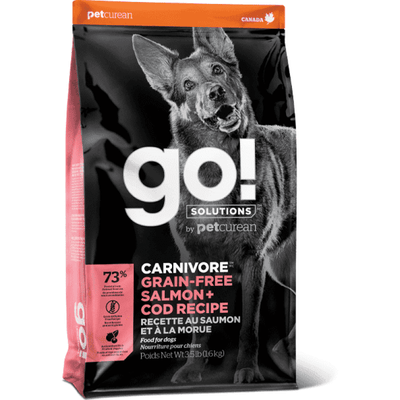 GO! CARNIVORE Grain Free Salmon + Cod Recipe for dogs  Dog Food  | PetMax Canada